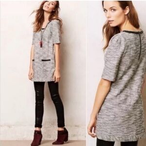 Anthropology Beverly Knit Tweed Tunic Dress M